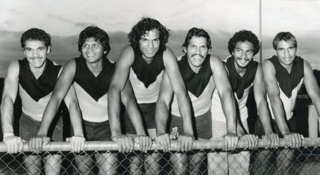 State of Origin fever hits Perth this weekend, so we’re going back in time ⏪A historic WA lineup from '79 featuring four legendary South Fremantle representatives and a couple of footy greats.Can you name them all?**Aboriginal and Torres Strait Islander people should be aware that this post contains images and names of people who have passed away**
