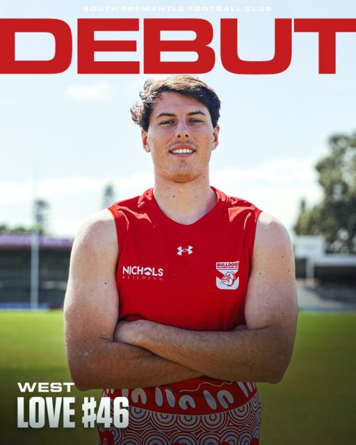 Are you ready for LOVE?West Love will make his League debut Saturday v Subiaco 🐶Subiaco v South Fremantle
Saturday May 2nd @ 4.10pm
Sullivan Logistics Stadium