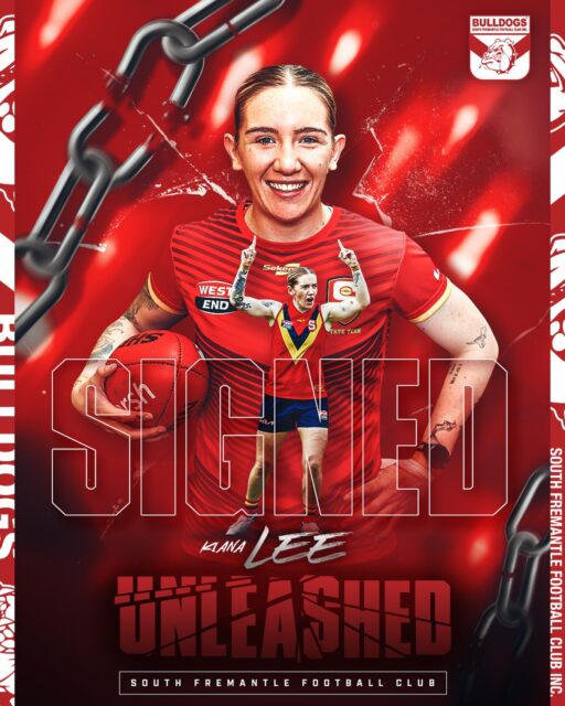 WELCOME TO SOUTH, KIANA
South Fremantle is excited to welcome accomplished SANFLW forward Kiana Lee to the Bulldogs for the remainder of the 2026 WAFLW season.
A dual SANFLW State Representative and a member of the 2025 SANFLW Team of the Year, she established herself as one of the competition’s most dangerous forwards, leading Norwood’s goal kicking in both 2024 and 2025.We’re thrilled to have Kiana on board and can’t wait to see her in the red and white! 🐶