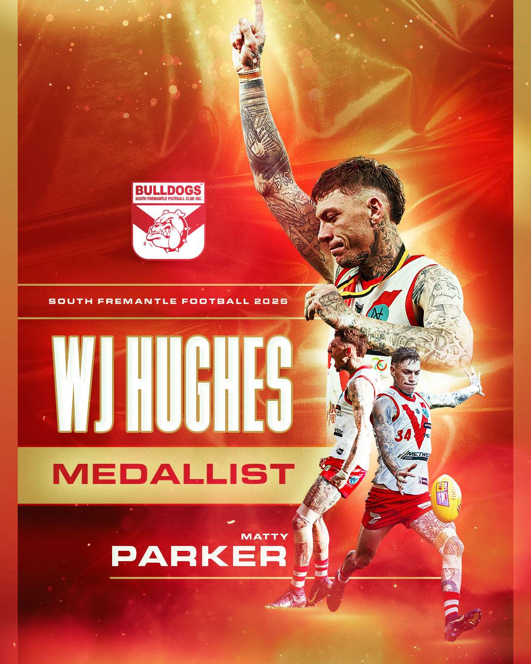 MATTY PARKER IS OUR 2025 WJ HUGHES MEDALLIST 🥇