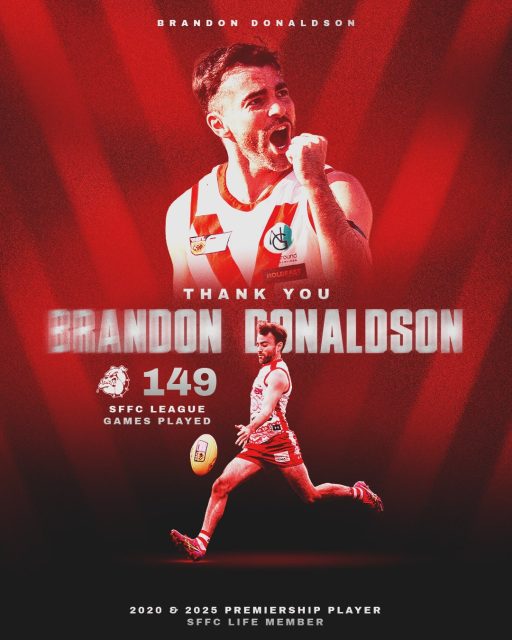 THANK YOU, DONO ❤️Our lethal left-footer has called time on his incredible 15 years & 149 League games at South Fremantle.A Life Member, dual Premiership player and Bulldog forever.Thank you for everything, Dono! We wish you all the best in your next chapter.